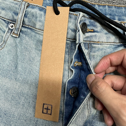 Ksubi Vertical Logo Skinny Jeans Light Indigo