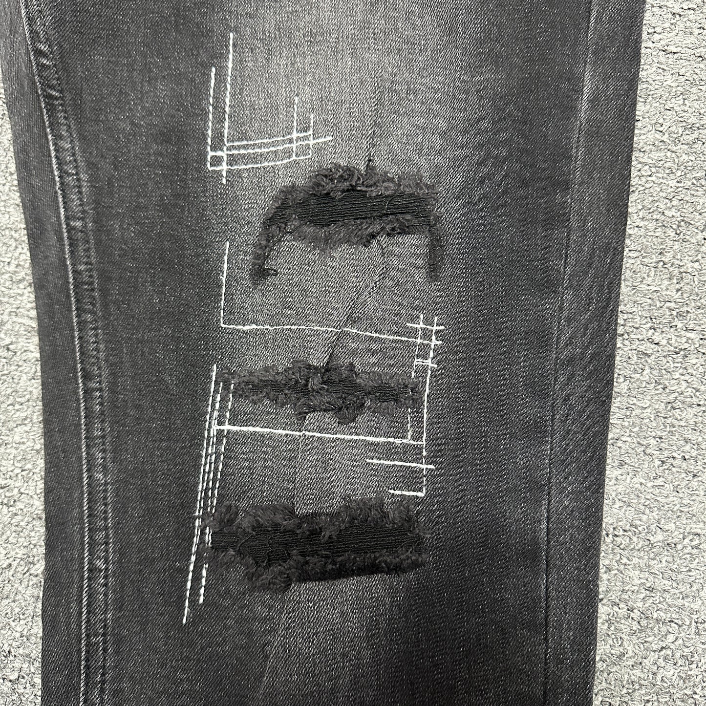 Ksubi Chitch Distressed Slim Jeans Washed Black