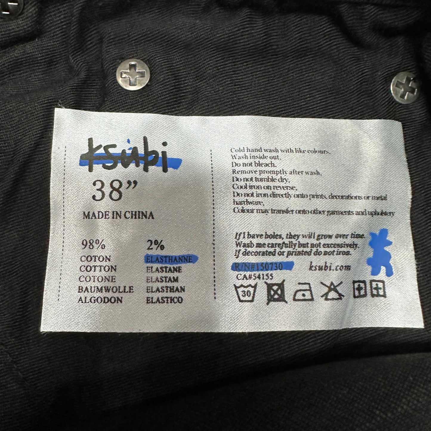 Ksubi Distressed Slim Jeans Black K10