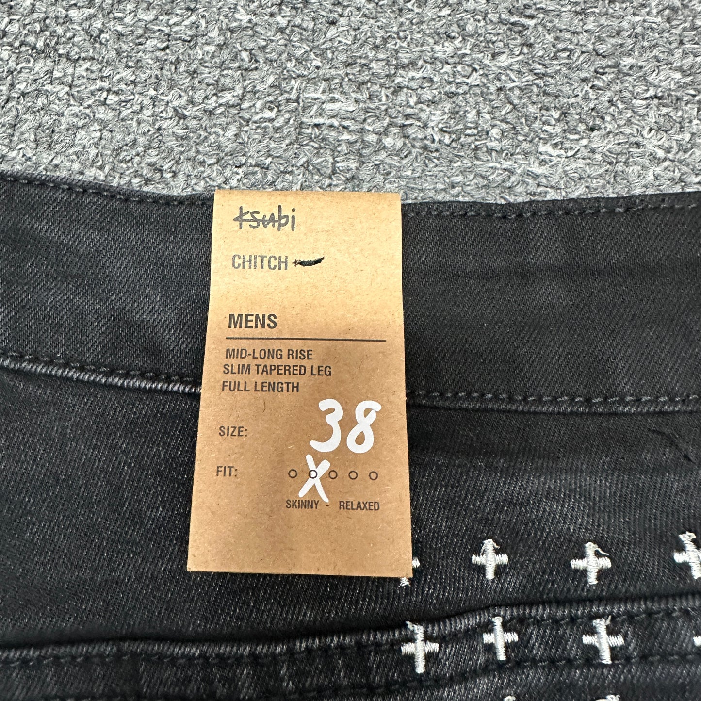 Ksubi Distressed Slim Jeans Black K10