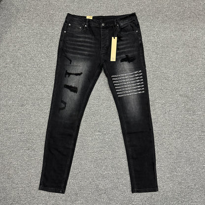 Ksubi Distressed Slim Jeans Black K10