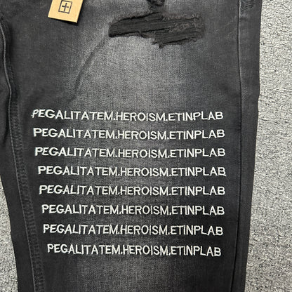 Ksubi Distressed Slim Jeans Black K10