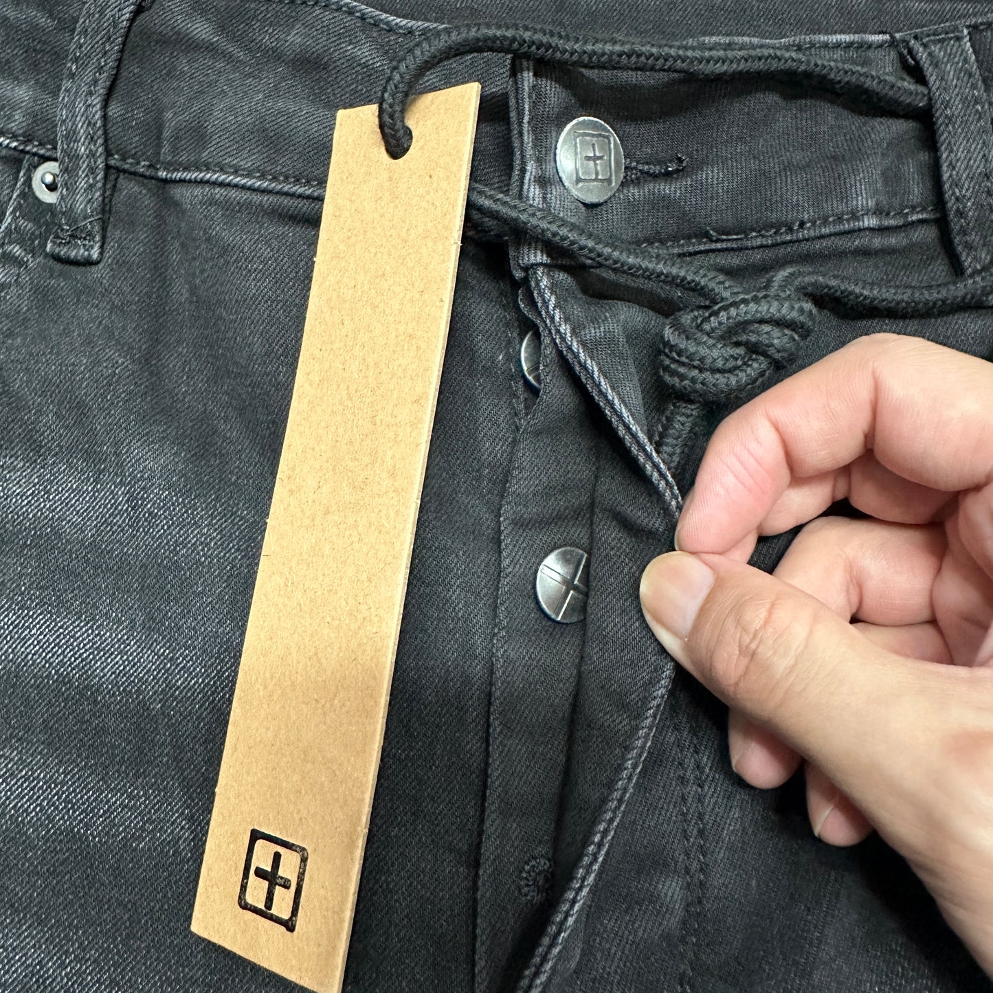 Ksubi Distressed Slim Jeans Black K10