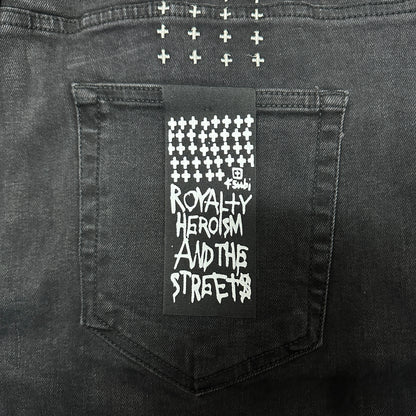 Ksubi Graphic Slim Jeans Black K11