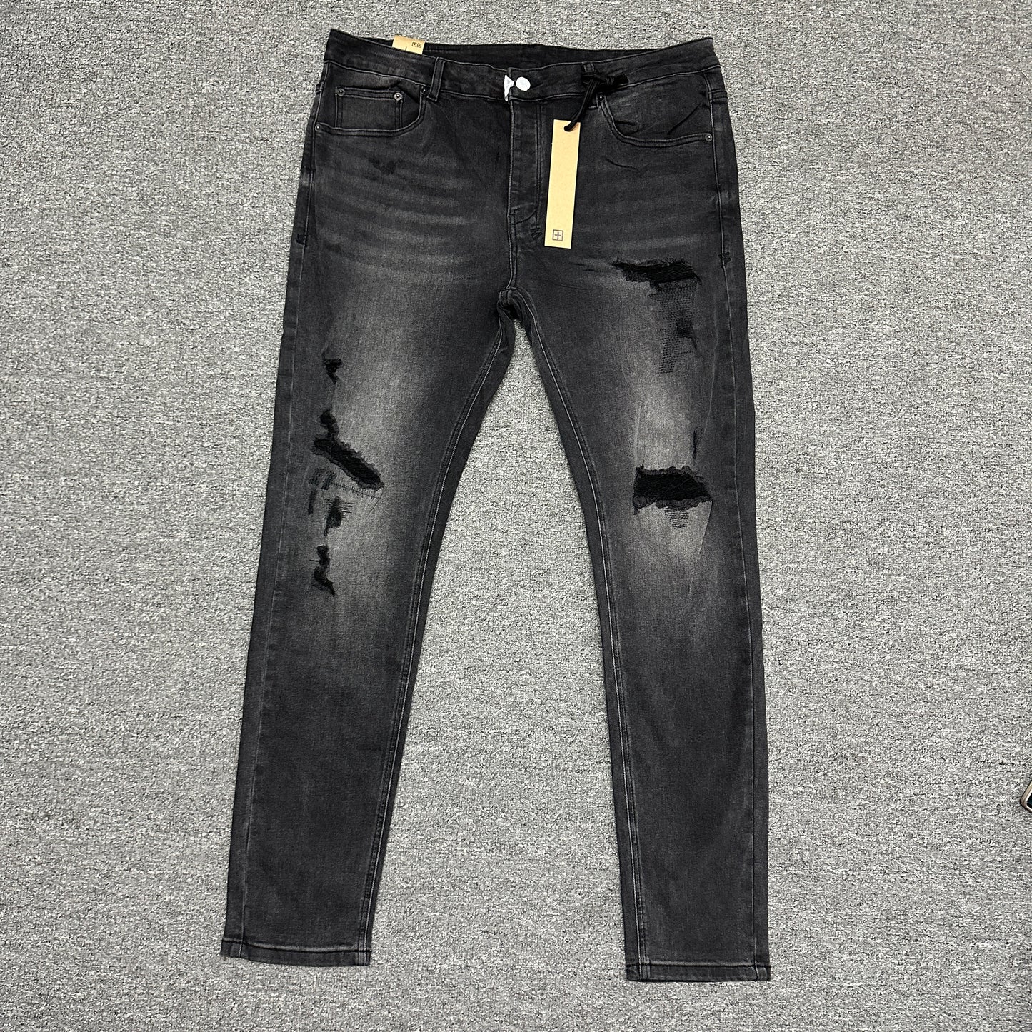 Ksubi Chitch Ripped Slim Jeans Washed Black