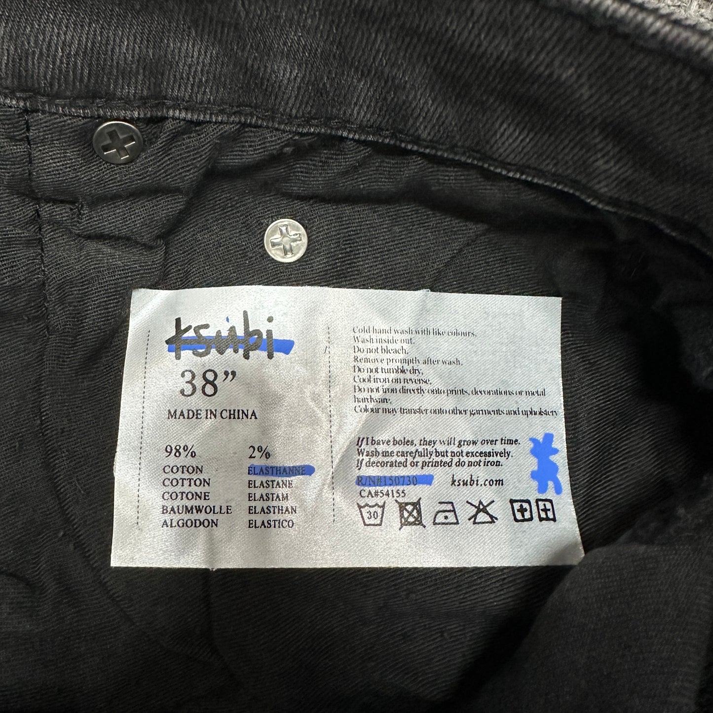 Ksubi Chitch Shredded Black Jeans