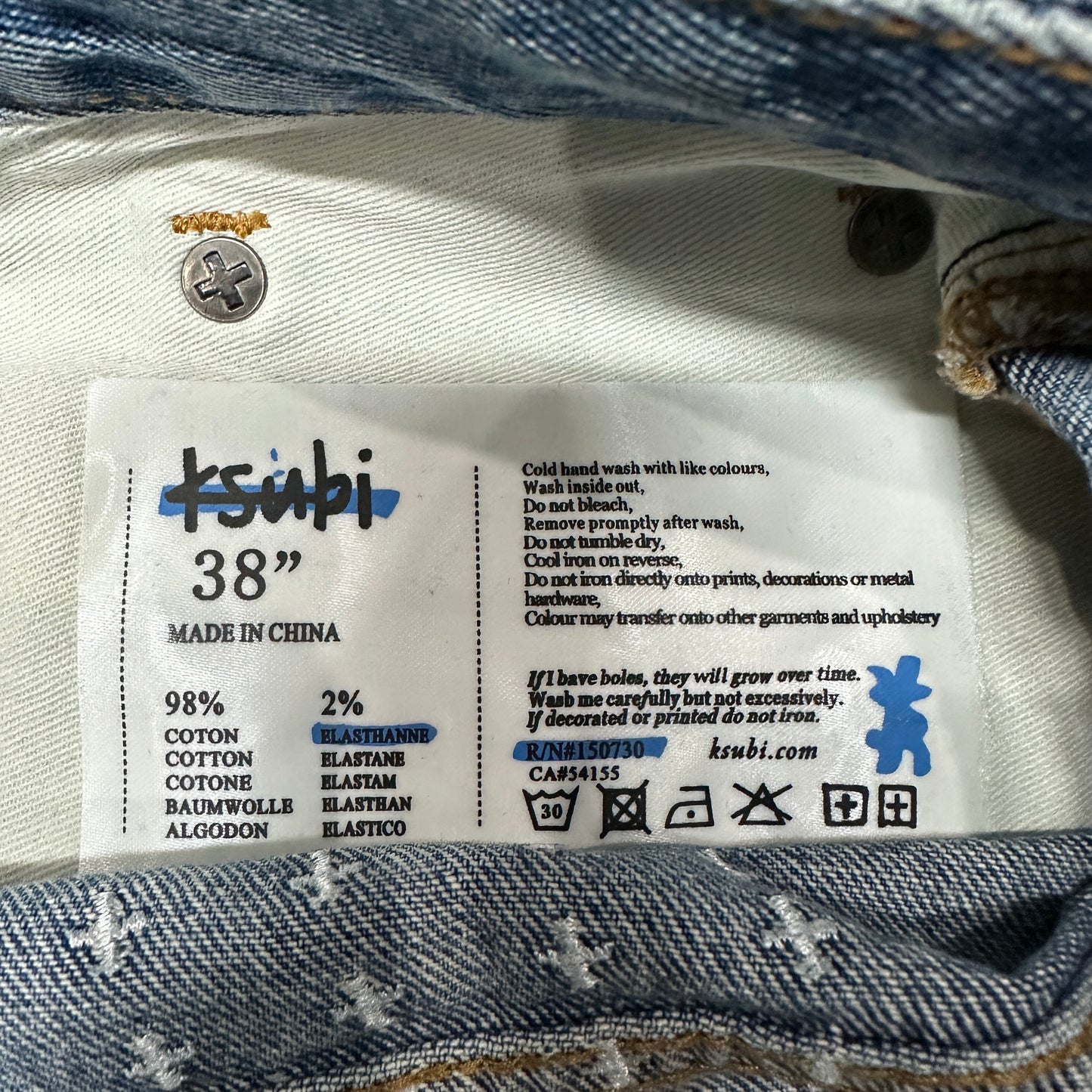 Ksubi Maxx Patchwork Baggy Jeans Light Indigo
