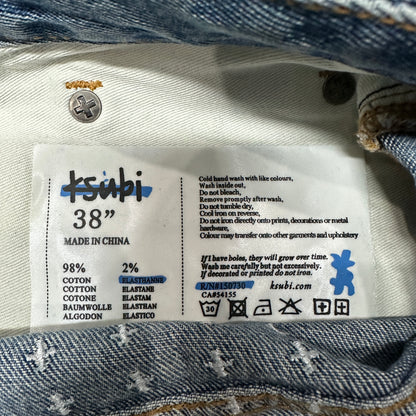 Ksubi Maxx Patchwork Baggy Jeans Light Indigo