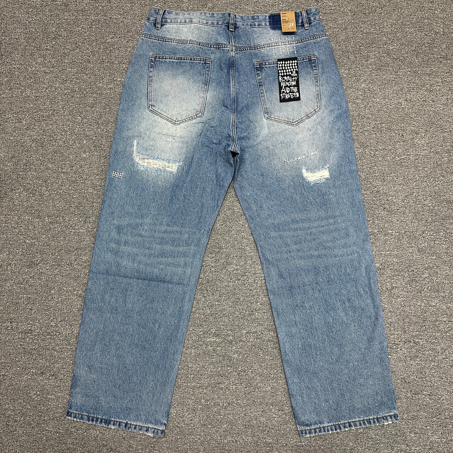 Ksubi Maxx Patchwork Baggy Jeans Light Indigo