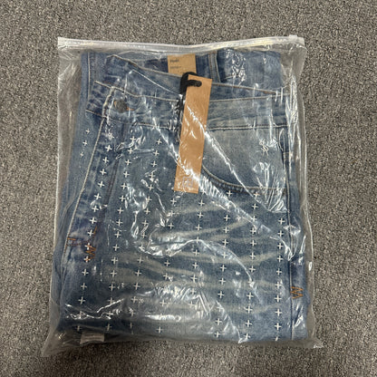Ksubi Maxx Patchwork Baggy Jeans Light Indigo