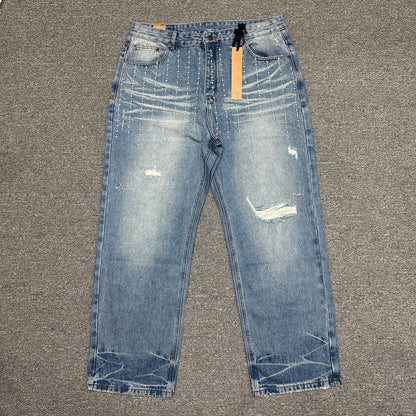 Ksubi Maxx Patchwork Baggy Jeans Light Indigo