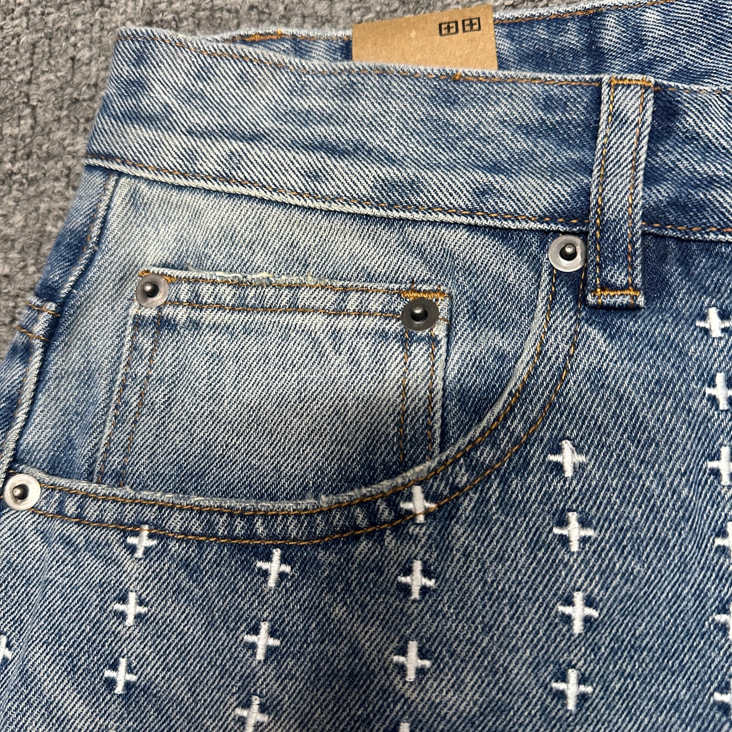 Ksubi Maxx Patchwork Baggy Jeans Light Indigo
