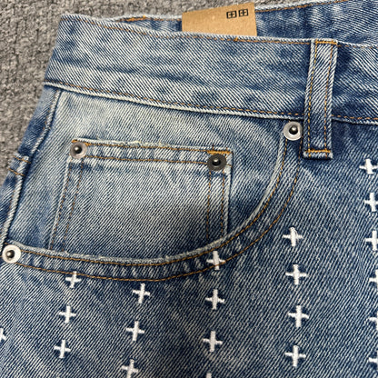 Ksubi Maxx Patchwork Baggy Jeans Light Indigo