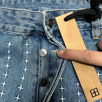 Ksubi Maxx Patchwork Baggy Jeans Light Indigo