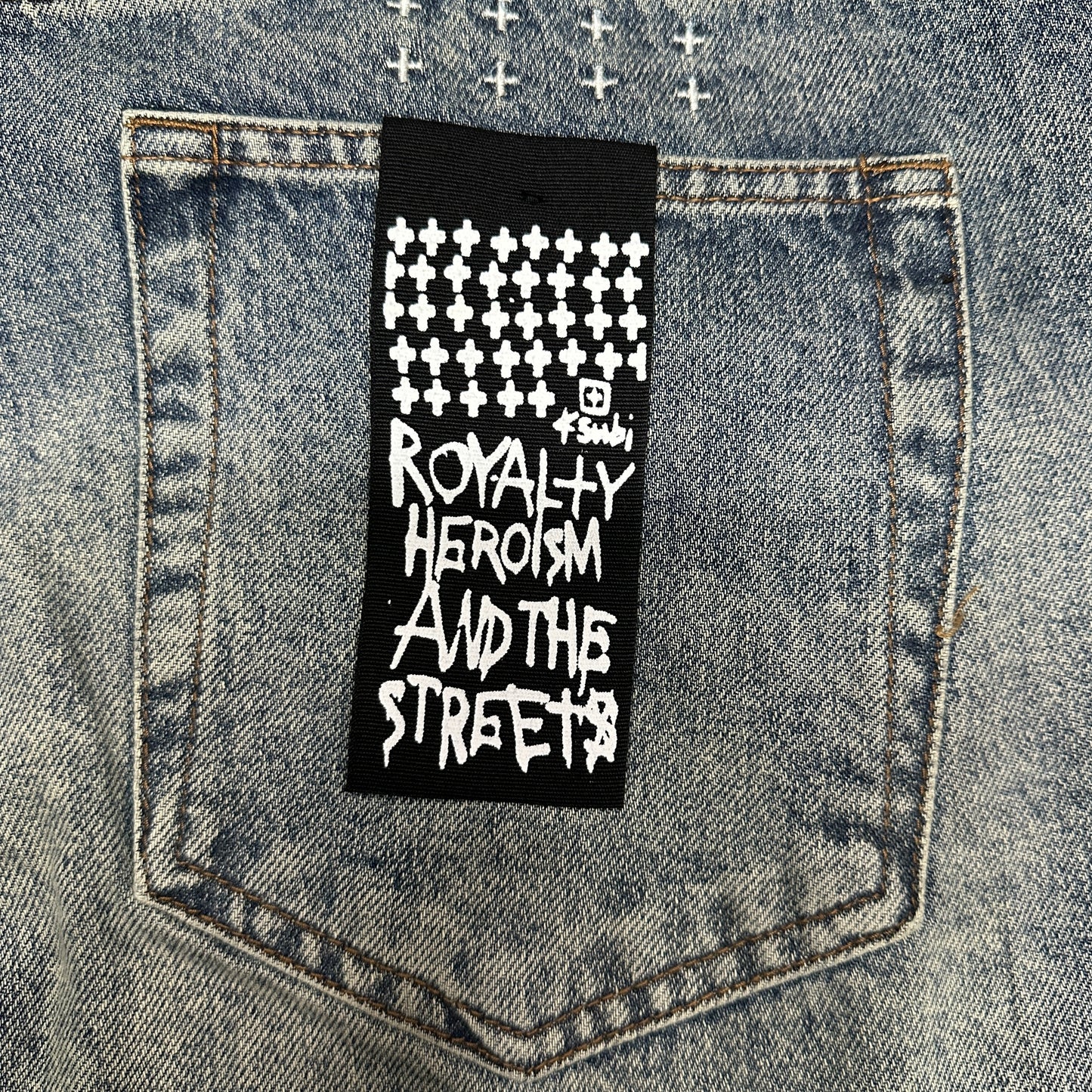Ksubi Anti K Logo Relaxed Jeans Light Indigo