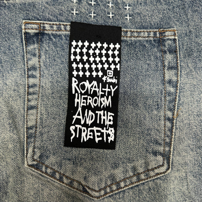 Ksubi Anti K Logo Relaxed Jeans Light Indigo