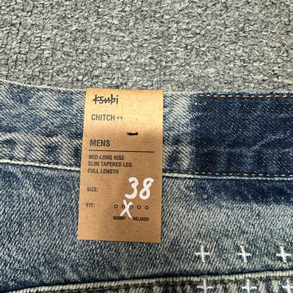 Ksubi Anti K Logo Relaxed Jeans Light Indigo
