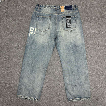 Ksubi Anti K Logo Relaxed Jeans Light Indigo