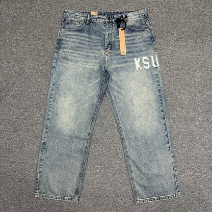 Ksubi Anti K Logo Relaxed Jeans Light Indigo