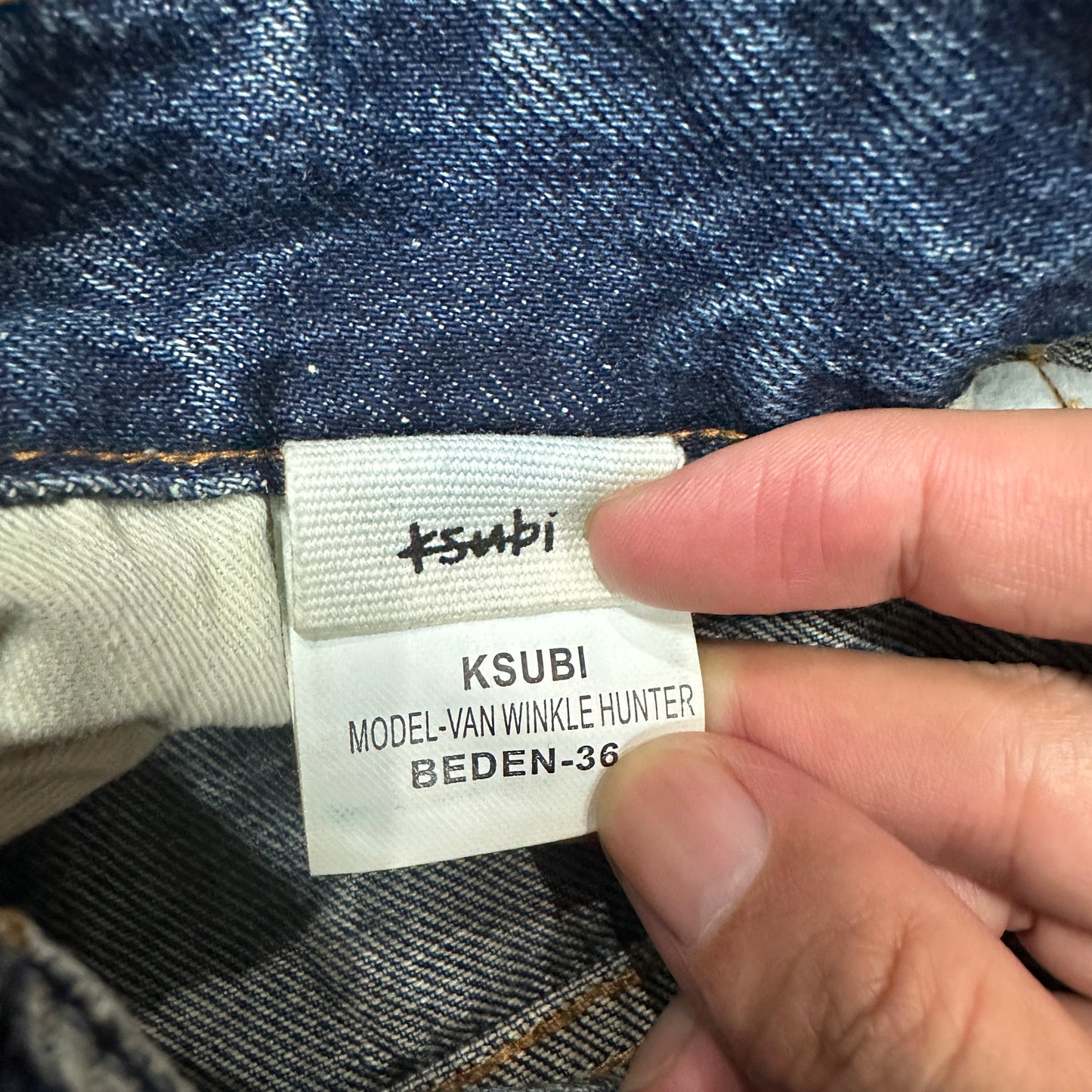 Ksubi Maxx Allover Logo Baggy Jeans Dark Indigo