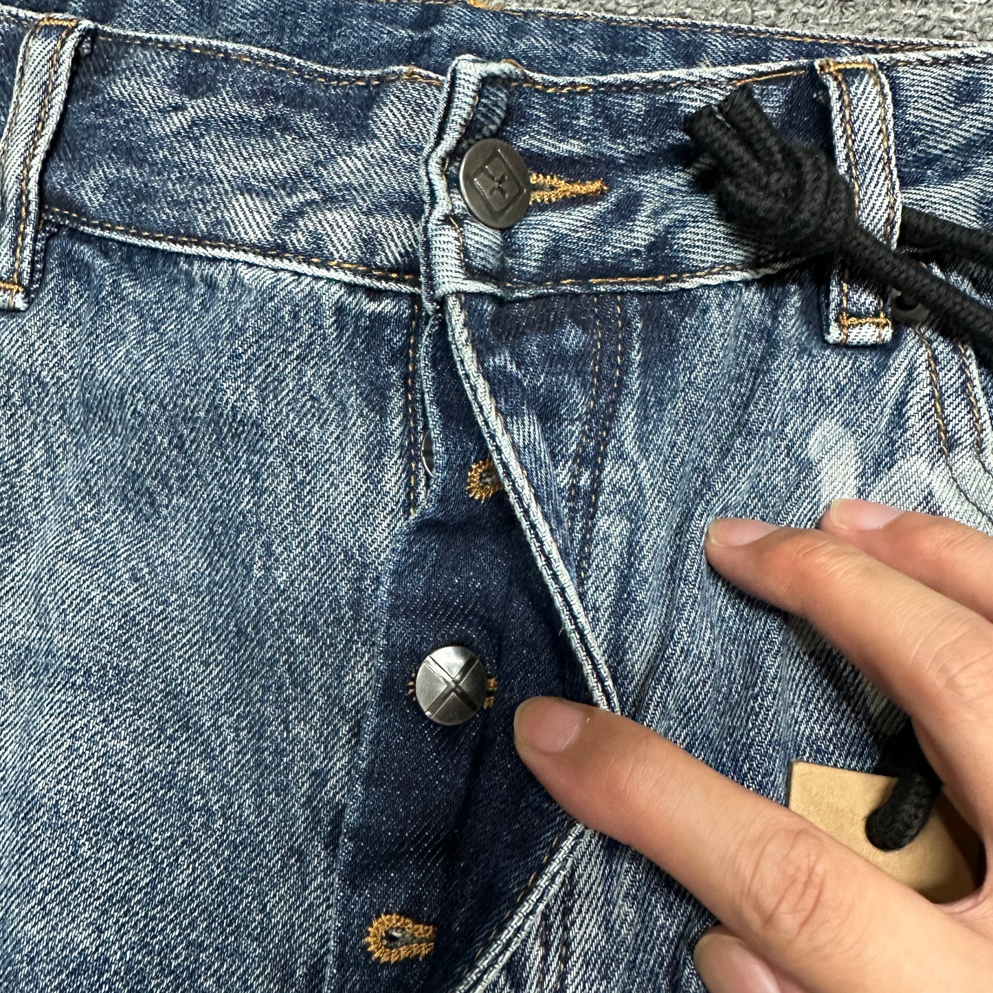 Ksubi Maxx Allover Logo Baggy Jeans Dark Indigo
