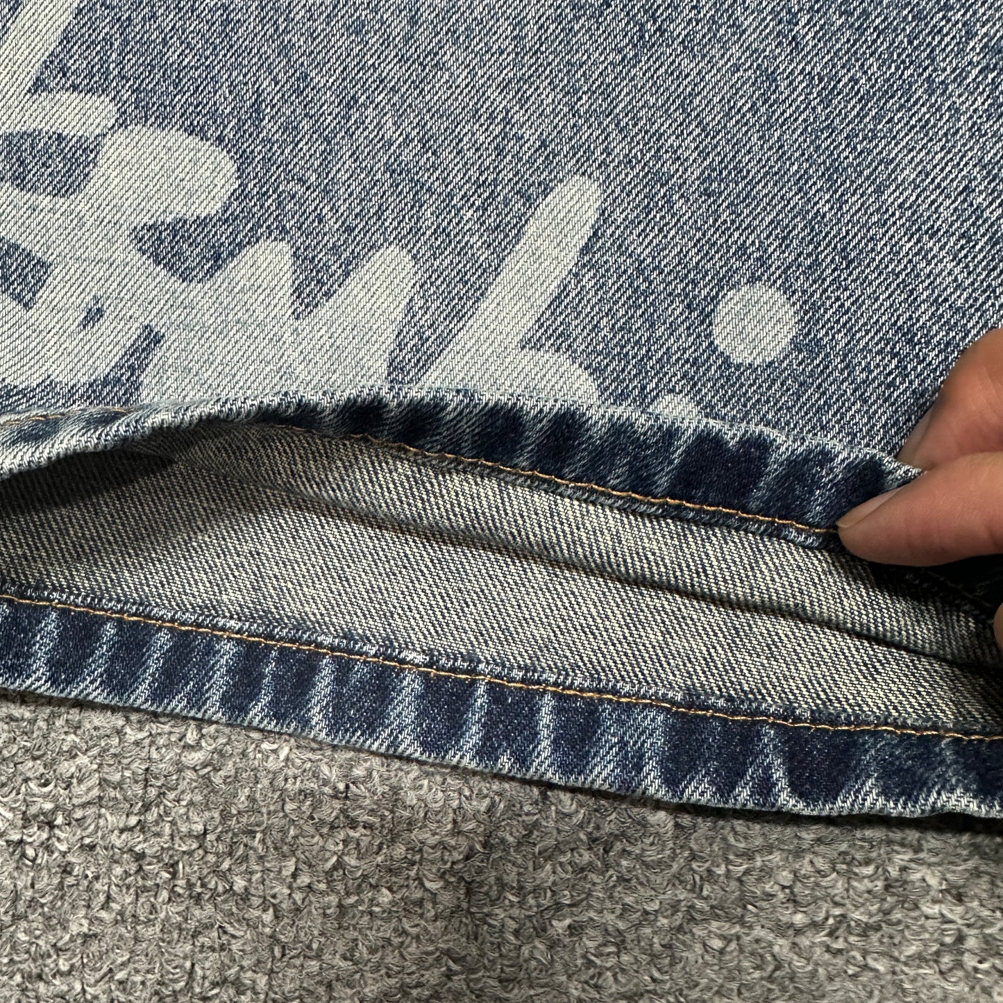 Ksubi Maxx Allover Logo Baggy Jeans Dark Indigo