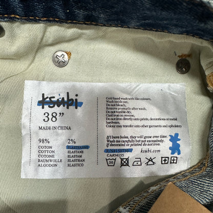 Ksubi Maxx Allover Logo Baggy Jeans Dark Indigo