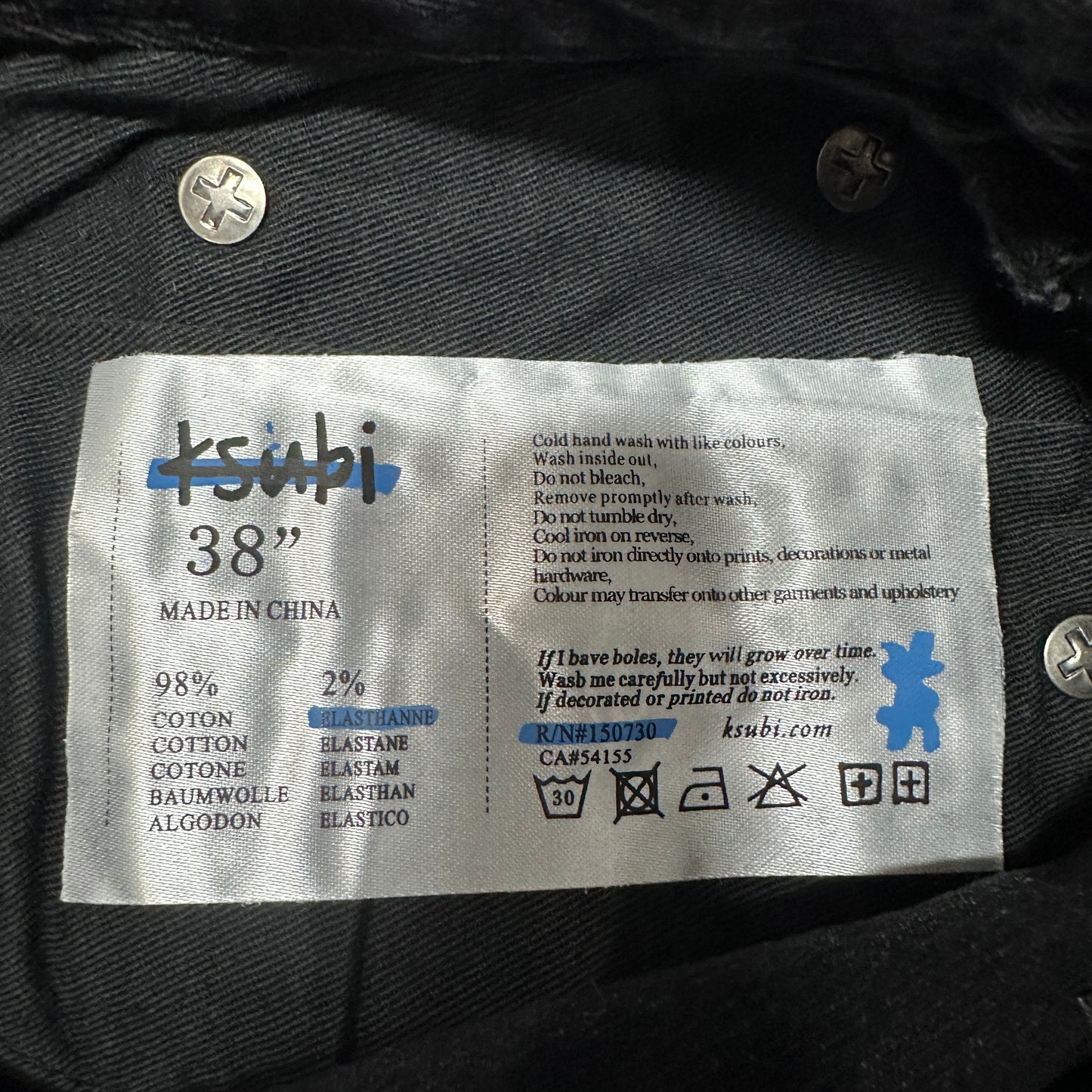 Ksubi Anti K Black Marble Kplus Jeans