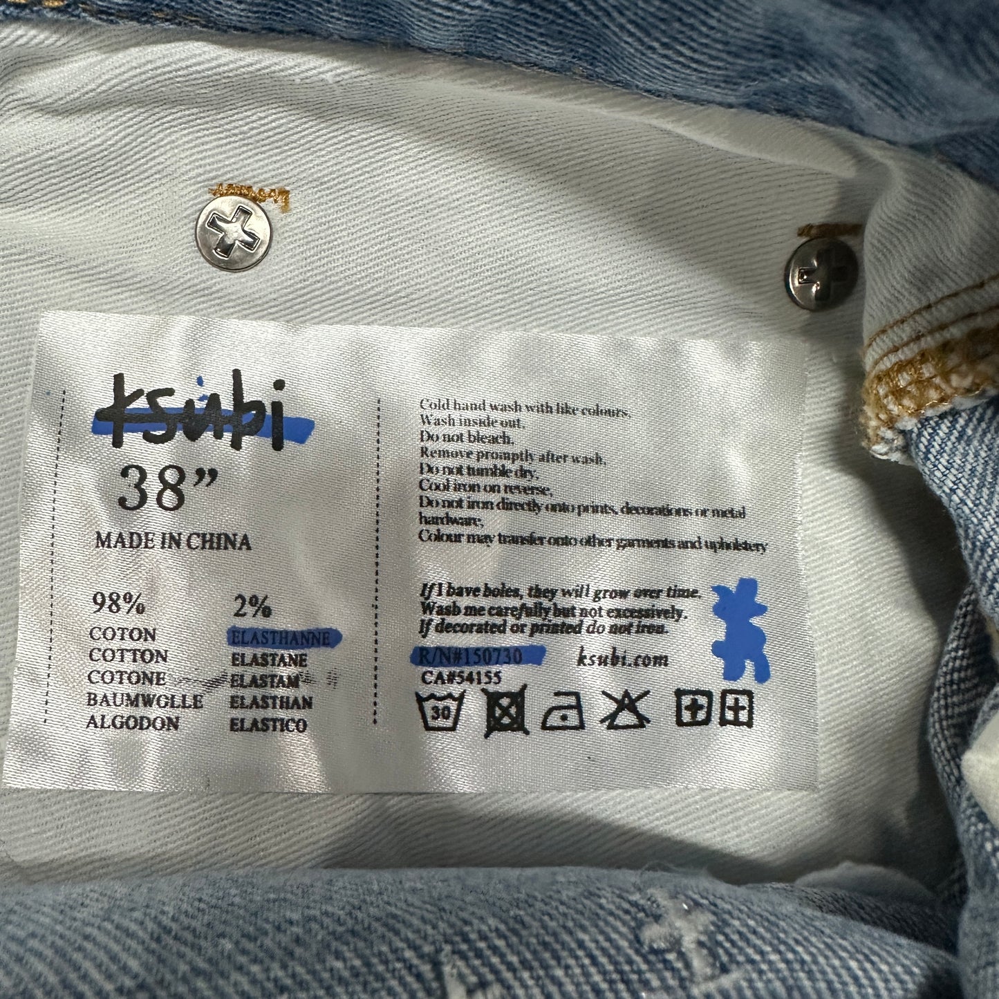 Ksubi Anti K Kplus Appliqué Jeans Light Indigo