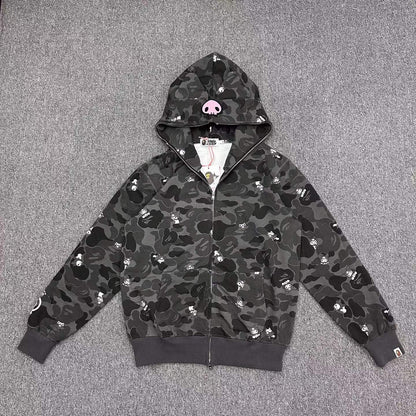 BAPE x Sanrio Characters Hello Kitty Camo Full Zip Hoodie