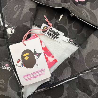 BAPE x Sanrio Characters Hello Kitty Camo Full Zip Hoodie