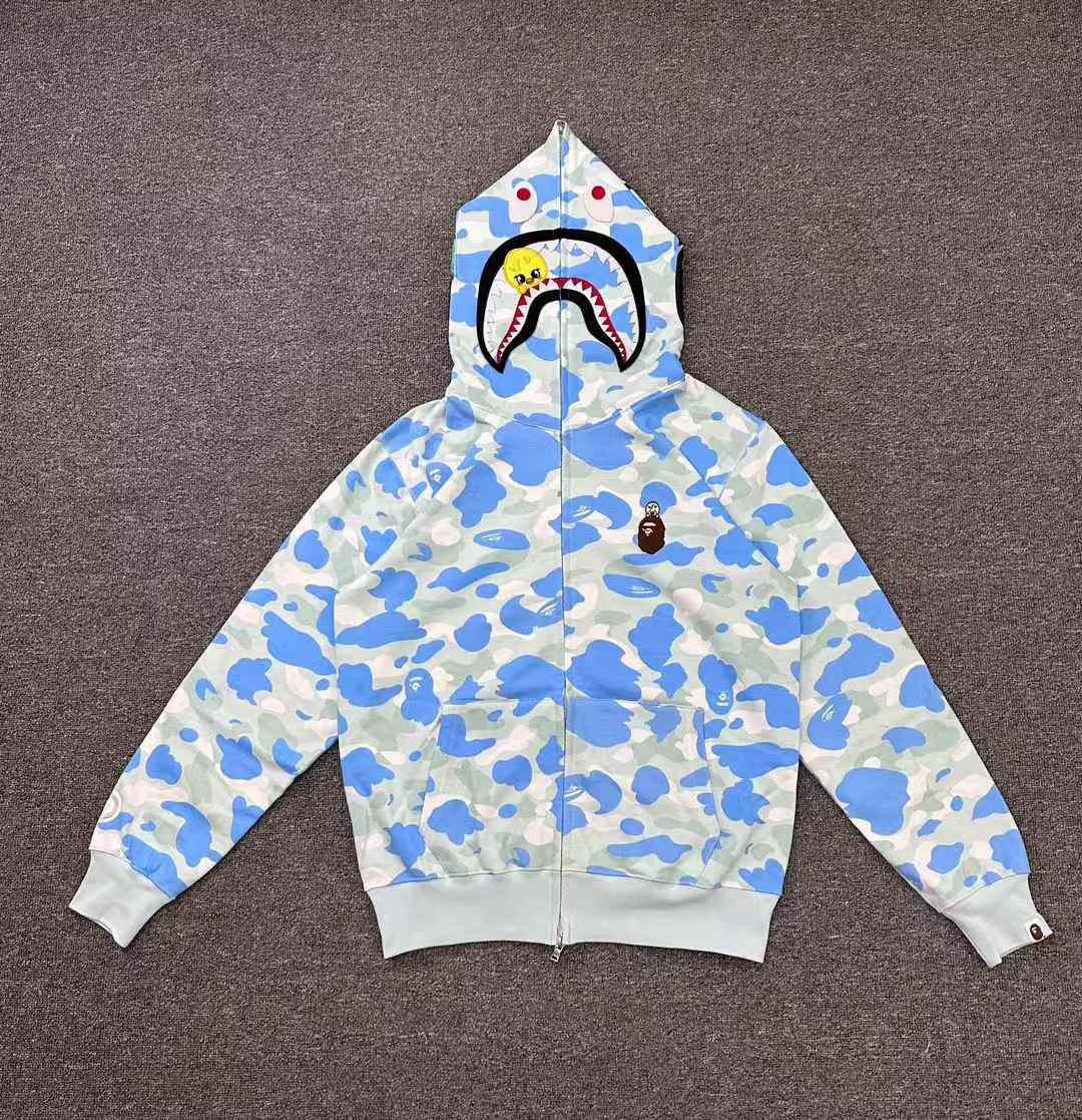 BAPE x Stray Kids BbokAri Shark Full Zip Hoodie