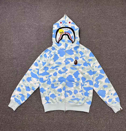 BAPE x Stray Kids BbokAri Shark Full Zip Hoodie