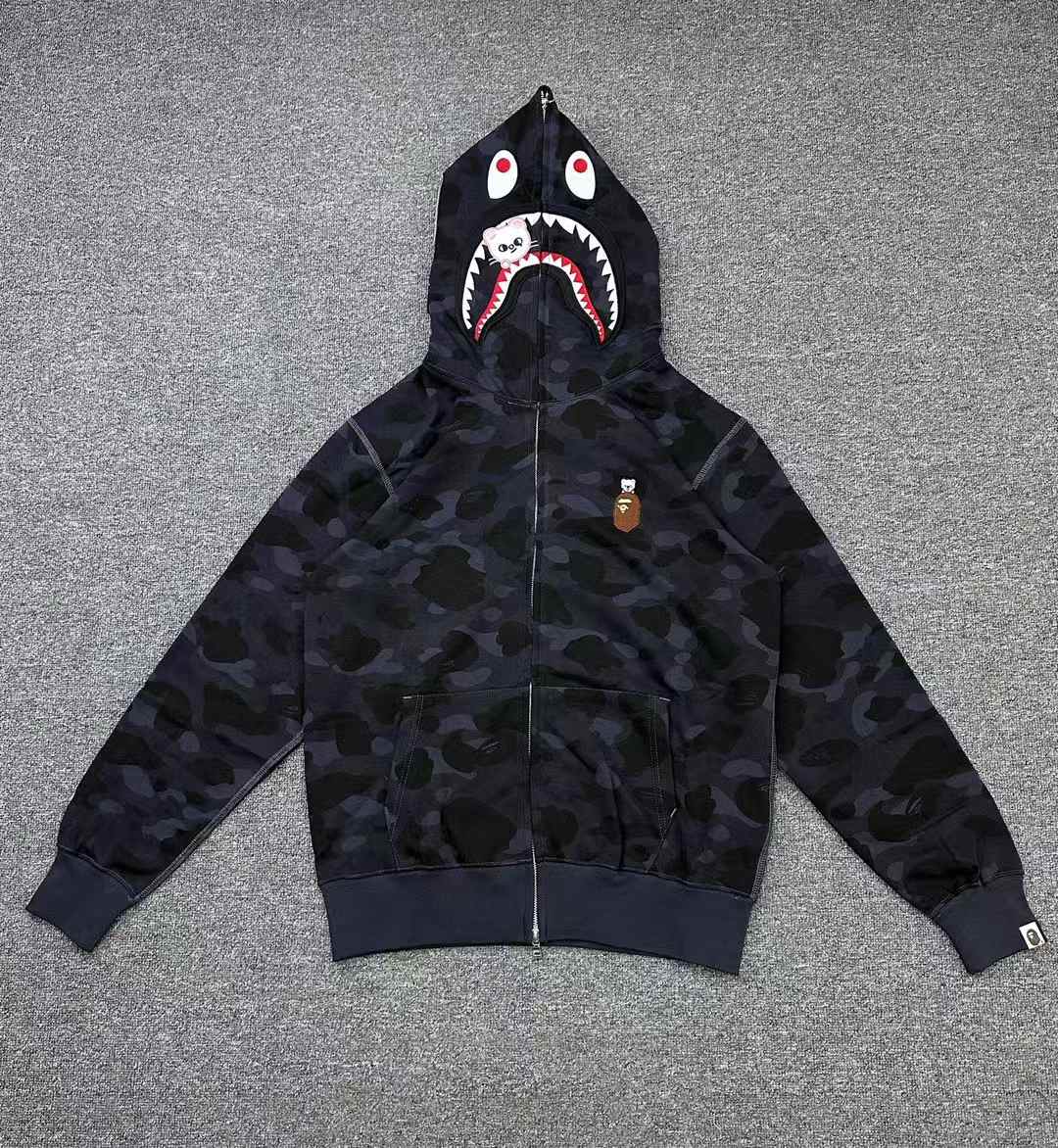 BAPE x Stray Kids BbokAri Shark Full Zip Hoodie