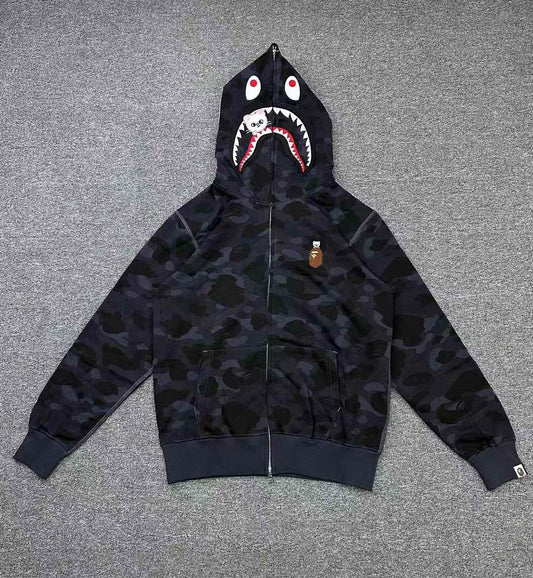 BAPE x Stray Kids BbokAri Shark Full Zip Hoodie