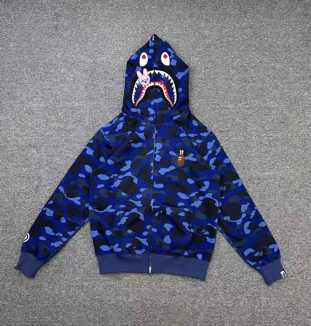 BAPE x Stray Kids BbokAri Shark Full Zip Hoodie