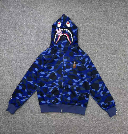 BAPE x Stray Kids BbokAri Shark Full Zip Hoodie