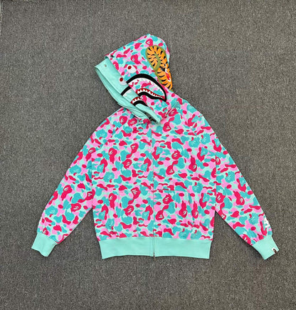 BAPE Color Camo Shark Full Zip Hoodie