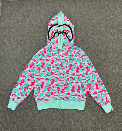 BAPE Color Camo Shark Full Zip Hoodie