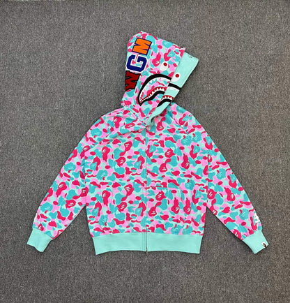 BAPE Color Camo Shark Full Zip Hoodie