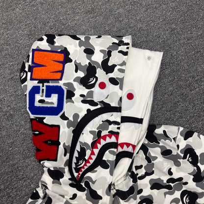 BAPE ABC Camo Double Shark Full Zip Hoodie