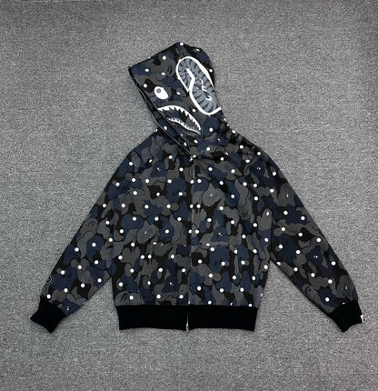 A Bathing Ape (BAPE) ABC Dot Shark Full Zip Hoodie