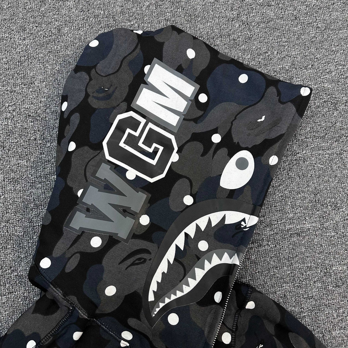 A Bathing Ape (BAPE) ABC Dot Shark Full Zip Hoodie