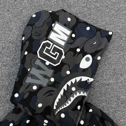 A Bathing Ape (BAPE) ABC Dot Shark Full Zip Hoodie