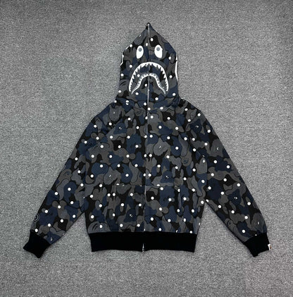 A Bathing Ape (BAPE) ABC Dot Shark Full Zip Hoodie