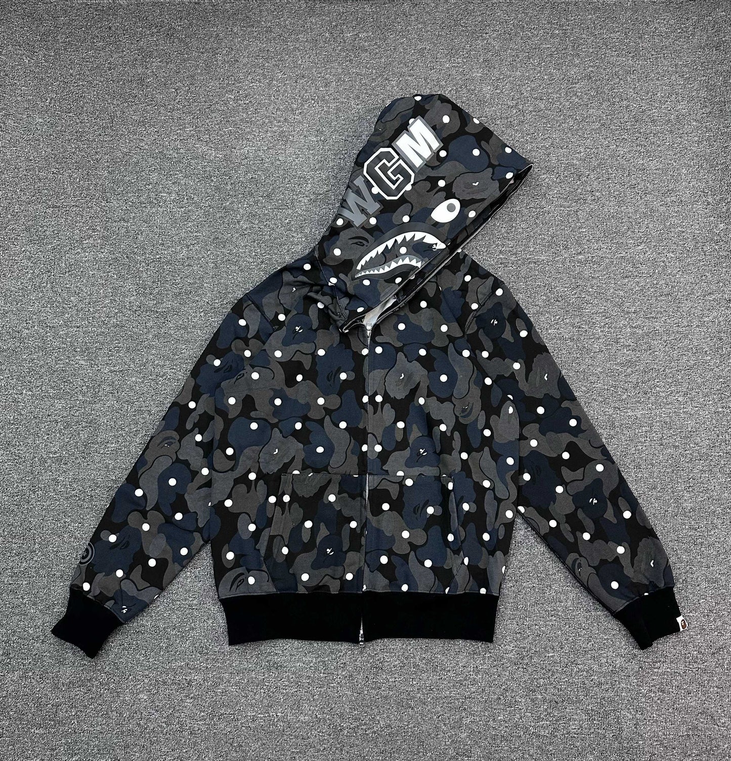 A Bathing Ape (BAPE) ABC Dot Shark Full Zip Hoodie