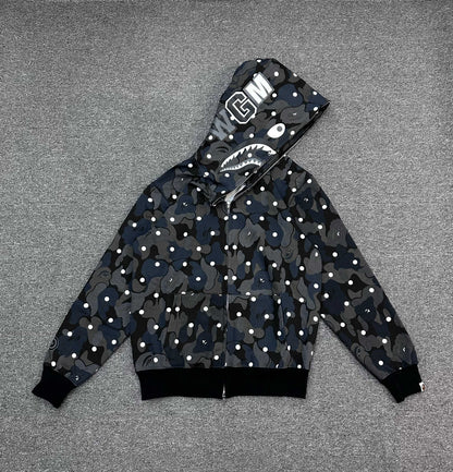 A Bathing Ape (BAPE) ABC Dot Shark Full Zip Hoodie