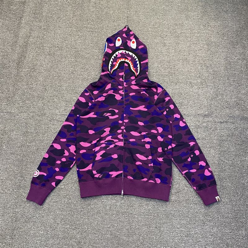 BAPE Color Camo Shark Full Zip Hoodie