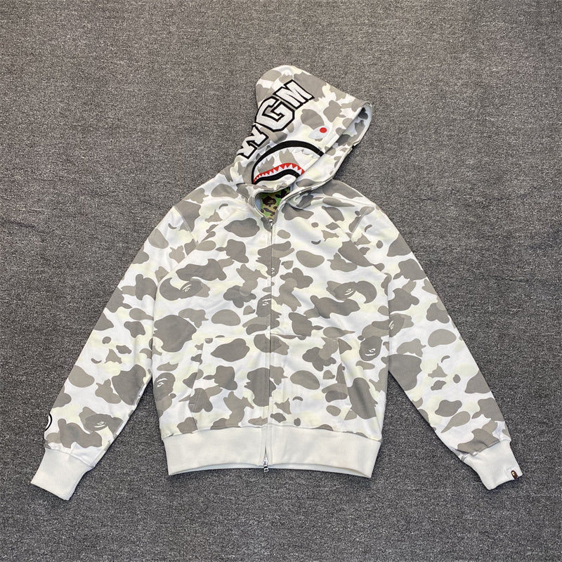 A Bathing Ape (BAPE) City Camo Shark Full Zip Hoodie