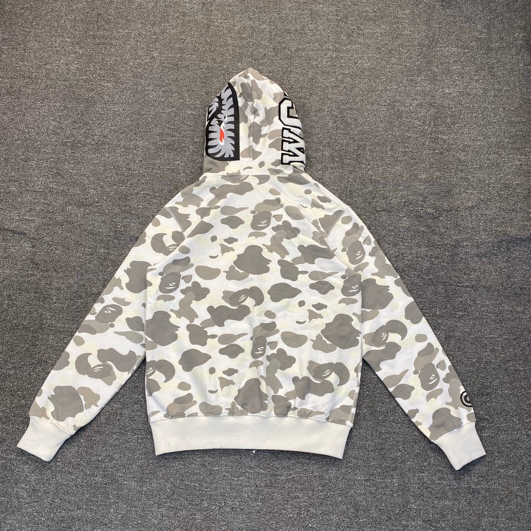A Bathing Ape (BAPE) City Camo Shark Full Zip Hoodie